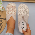 Luftiga mules med spetsdetaljer - Beige