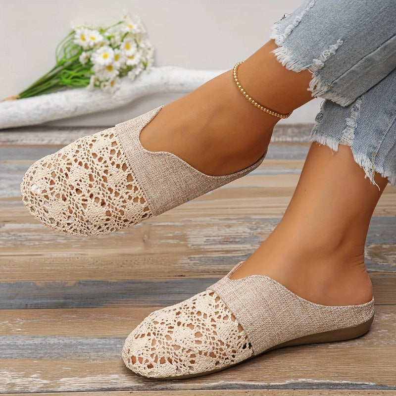 Vrouwen Geweven Slippers Platte Slides Mode Vrouwen Cover Teen Vrouwelijke Muilezel Luxe 2025, Muilezels Casual Flats Schoenen